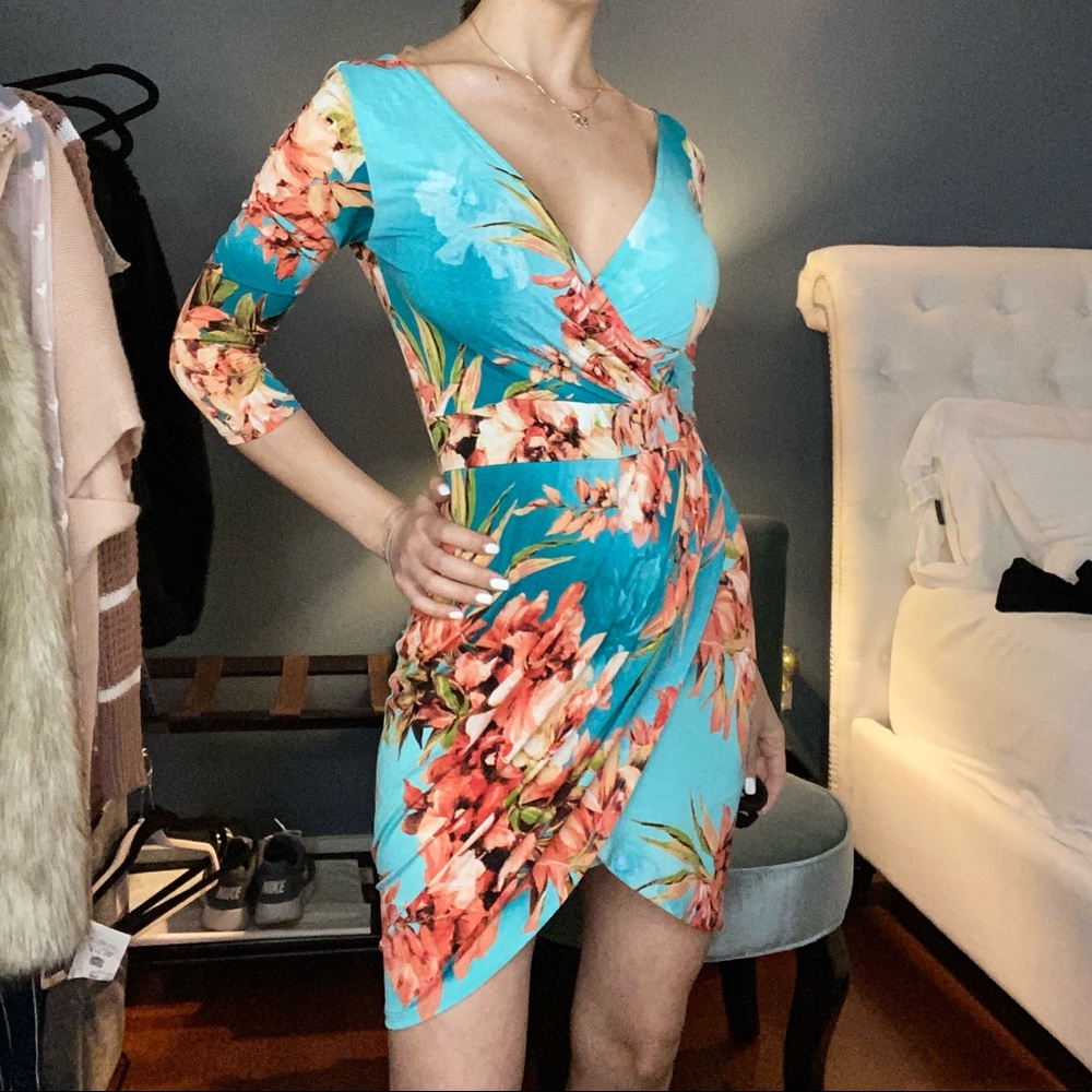 Tropical midi dress